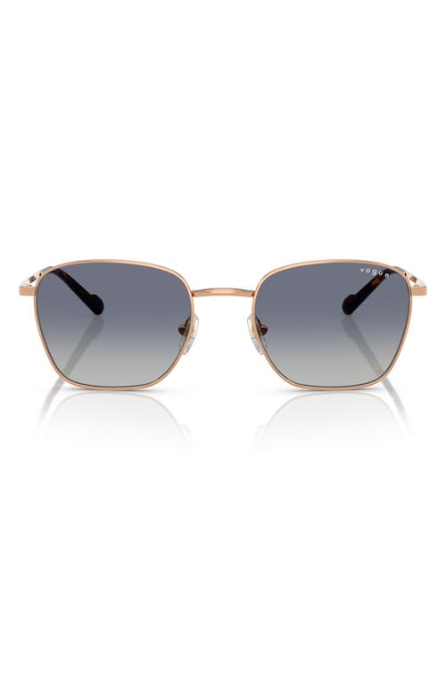 Vogue 53mm Pillow Sunglasses In Rose Gold
