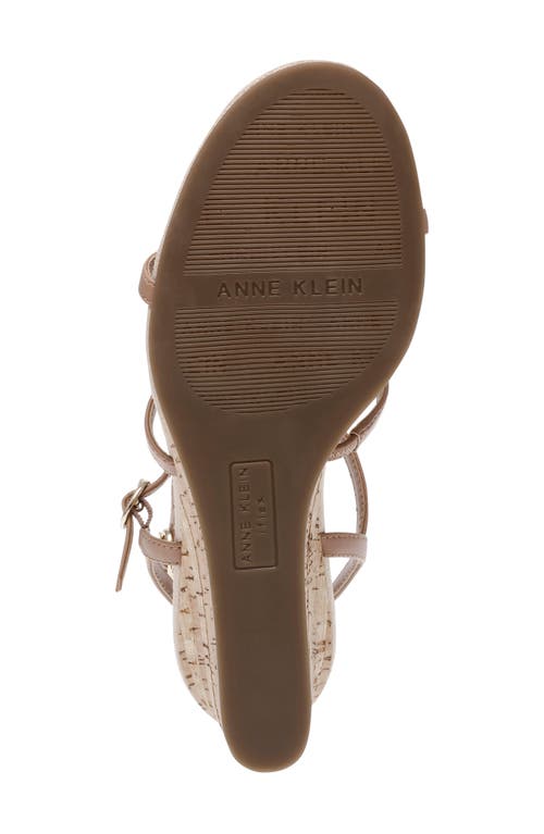 Shop Anne Klein Seville Cage Sandal In Tan Smooth