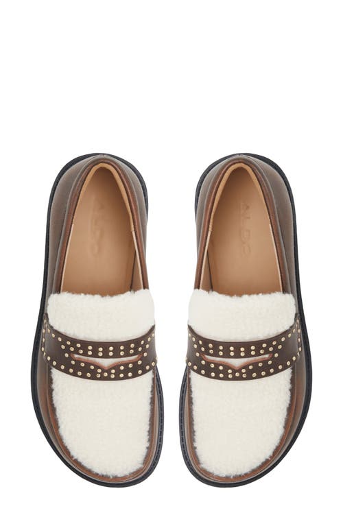 Shop Aldo Harmonyx Penny Loafer In Dark Brown