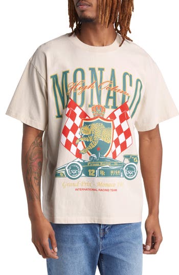 Alpha Collective Monaco Racing Graphic T-shirt In Neutral