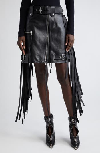 alexanderwang layered fringe bra and skirt dress BLACK - alexanderwang® US