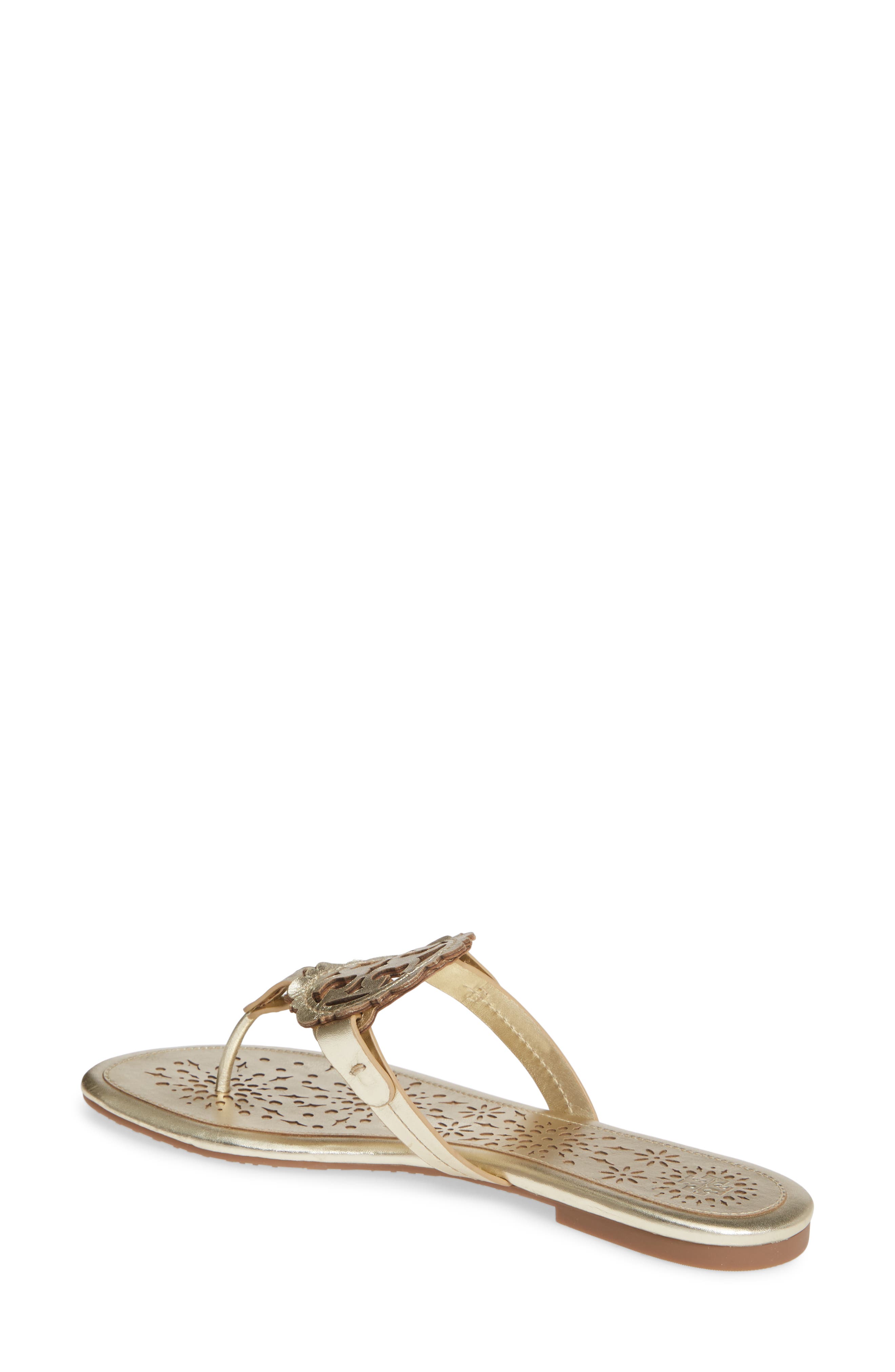 miller scalloped medallion sandal tory burch