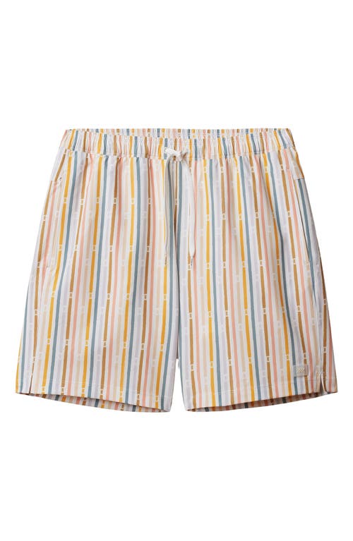 Shop Rhone 7.5-inch Stripe Water Repellent Swim Trunks In Cross Stitch Stripe