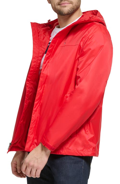 TOMMY HILFIGER TOMMY HILFIGER HOODED RAIN SLICKER JACKET 