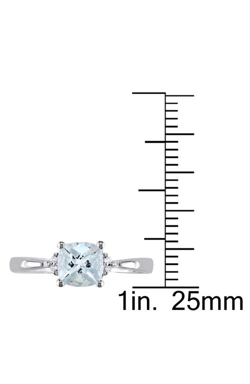 Delmar Cushion-cut Aquamarine & Diamond Ring In Blue