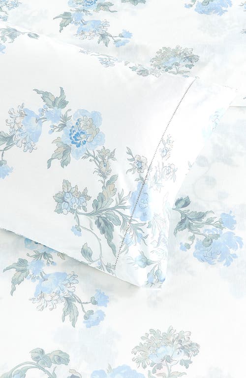 Melange Home Rose 200 Thread Count Percale Cotton Sheet Set In Blue