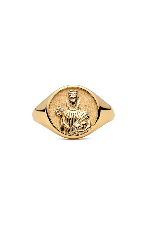 Persephone Signet Ring in Gold Vermeil