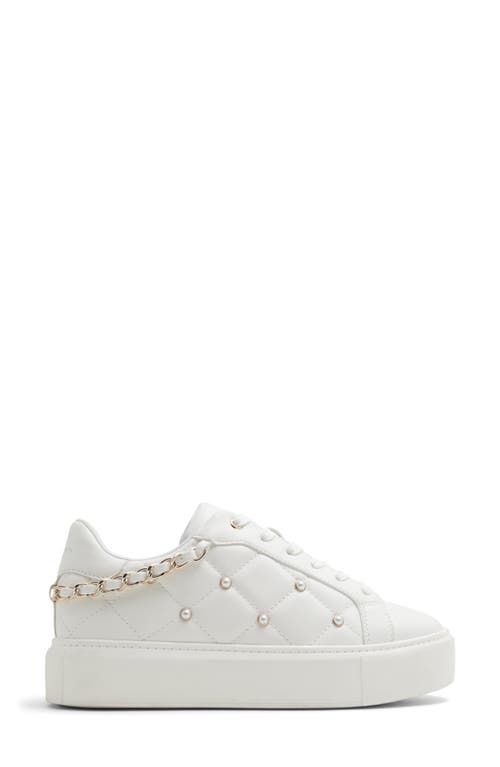 Shop Aldo Tavi Platform Sneaker In White