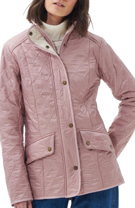 Light Pink Quilted Ripstop Jersey Lining Track Jacket