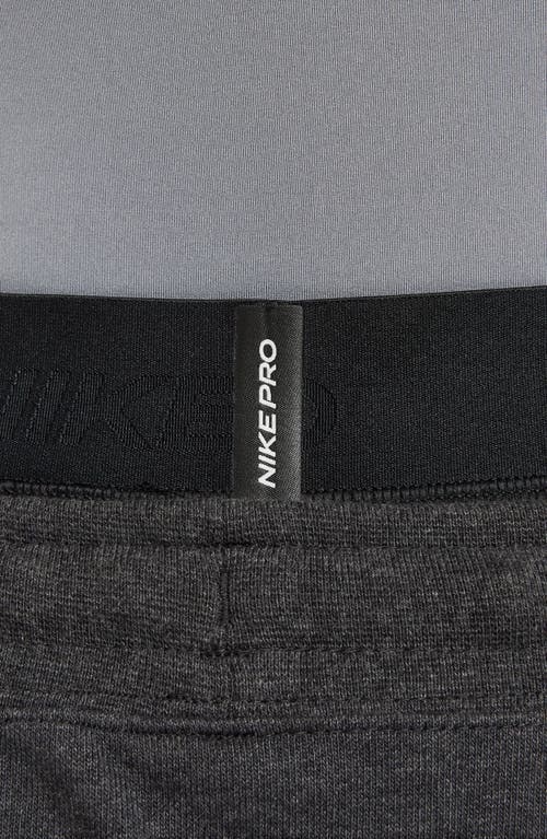 Nike Big Boys Pro Dri-fit Stretch Performance Leggings In Smoke Grey/smoke Grey/black
