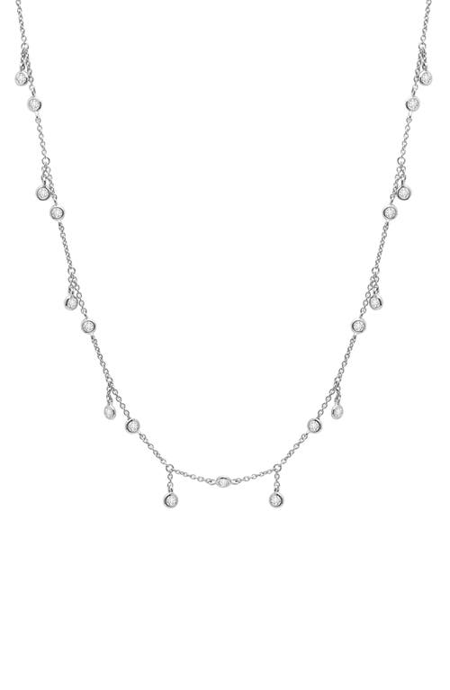 Cubic Zirconia Necklace in Platinum