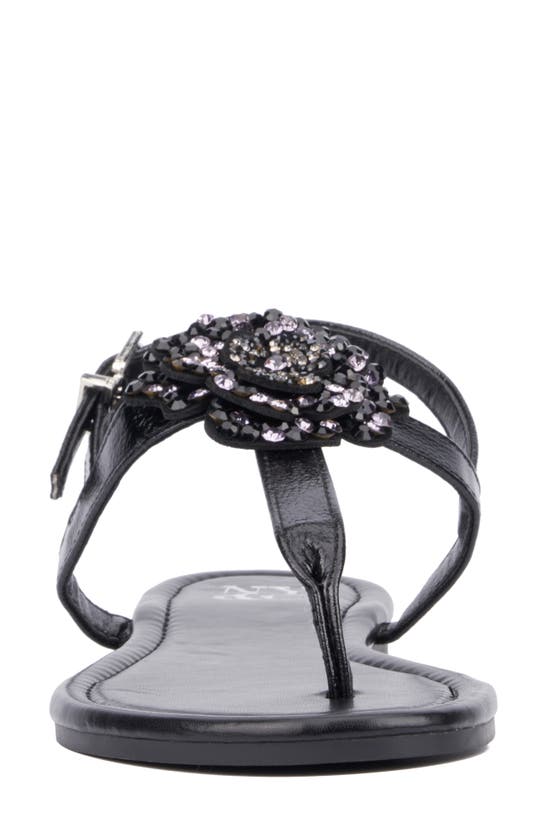New York And Company Ailis Thing Toe Sandal In Black