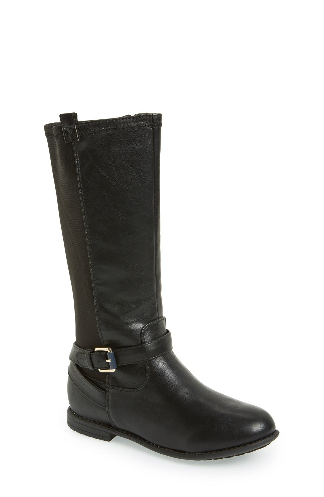 tommy hilfiger tall black boots