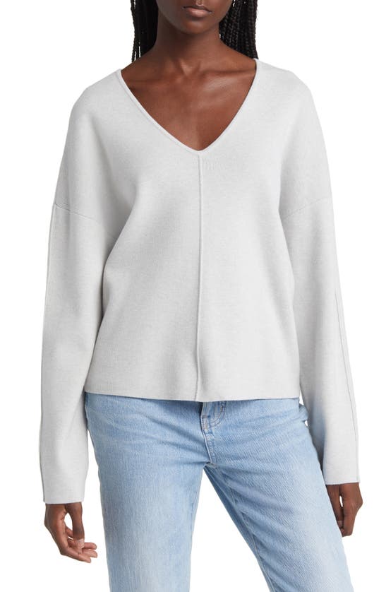 Rails Hollyn V-neck Sweater In Light Heather Grey