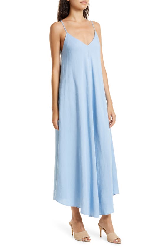 L'AGENCE LORRAINE LINEN BLEND TRAPEZE DRESS