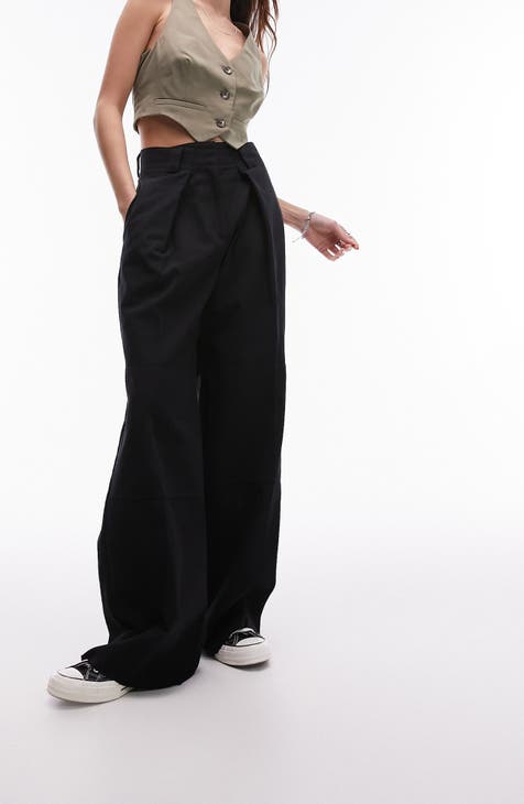 Tailored Cotton Straight Leg Trousers