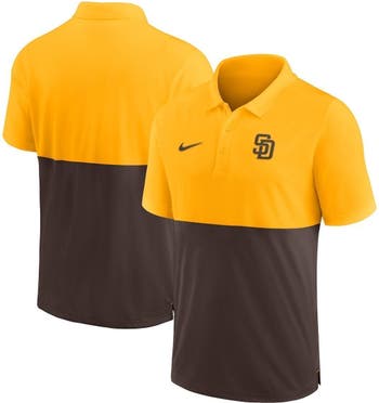 Nike Men's San Diego Padres Yellow Cooperstown Rewind Polo