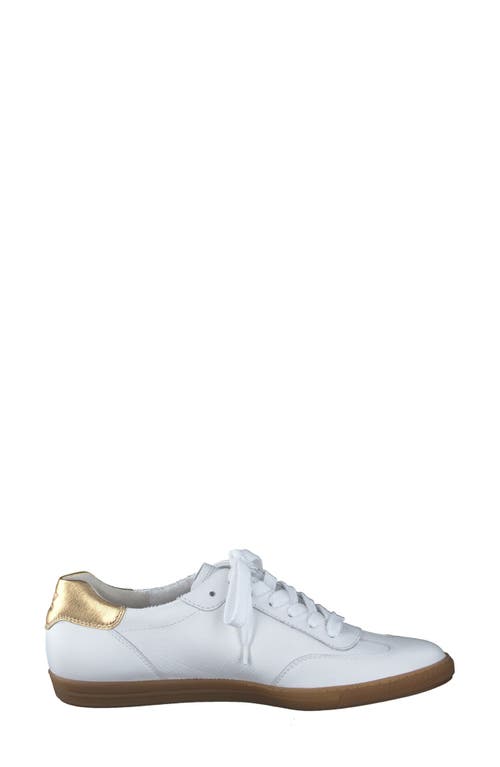 Shop Paul Green Tilly Sneaker In White Oro Combo