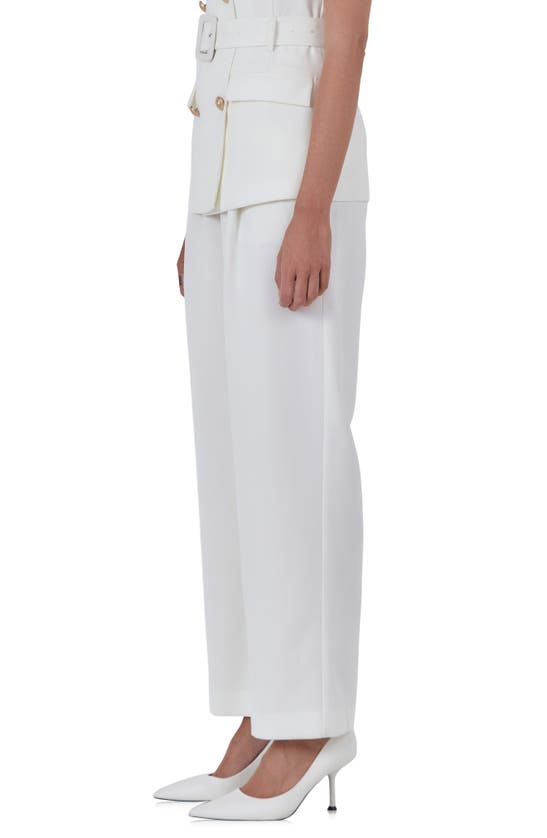 Shop Endless Rose Pleated Pants In Ivory