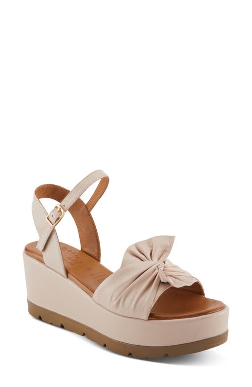 Spring Step Wakefield Ankle Strap Platform Wedge Sandal In Blush