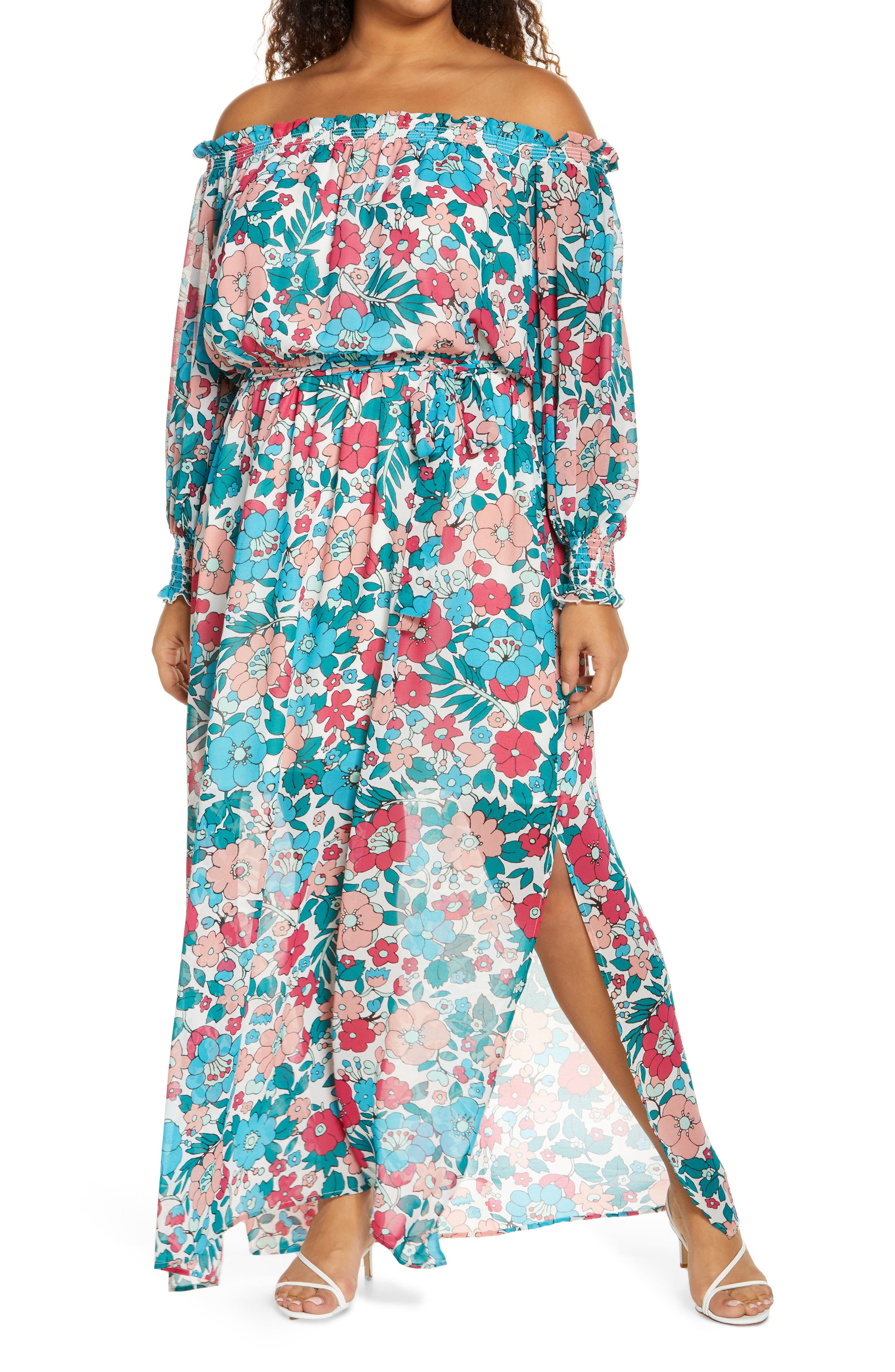 Charles Henry Floral Off The Shoulder 