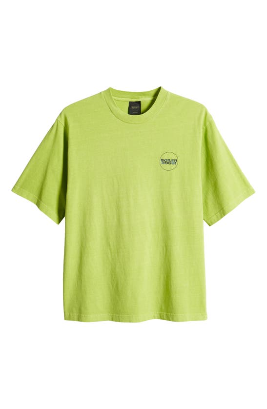 Shop Boiler Room Core Cotton T-shirt In Lime