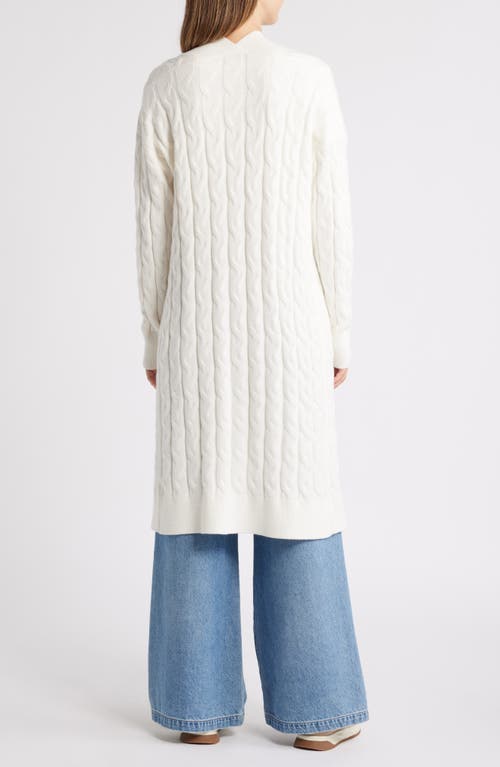 CASLONR CASLON(R) LONGLINE CABLE STITCH CARDIGAN 