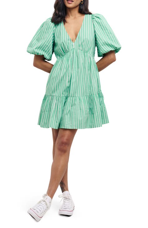 Vienna Stripe Dress (Green)