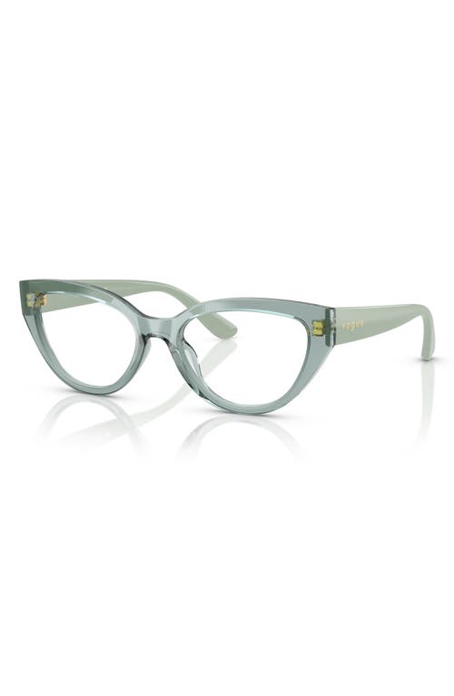 Vogue 50mm Cat Eye Optical Glasses In Transparent Green
