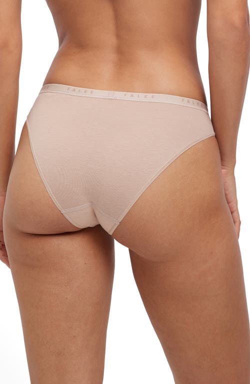Falke Daily Climate Cotton Blend Bikini Briefs In Camel