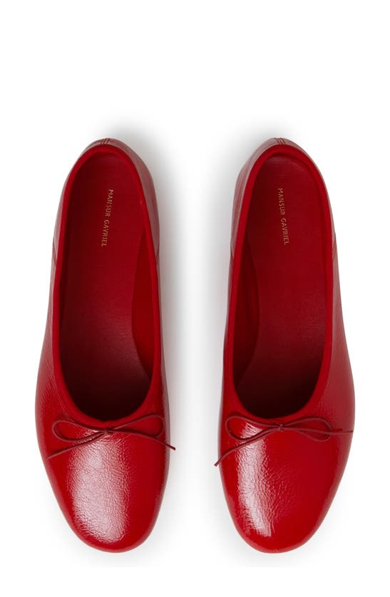 Shop Mansur Gavriel Dream Ballerina Flat In Poppy