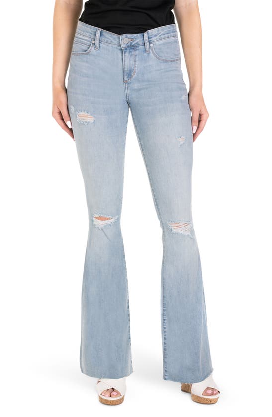 Articles Of Society Faith Distressed Raw Hem Flare Leg Jeans In Bell