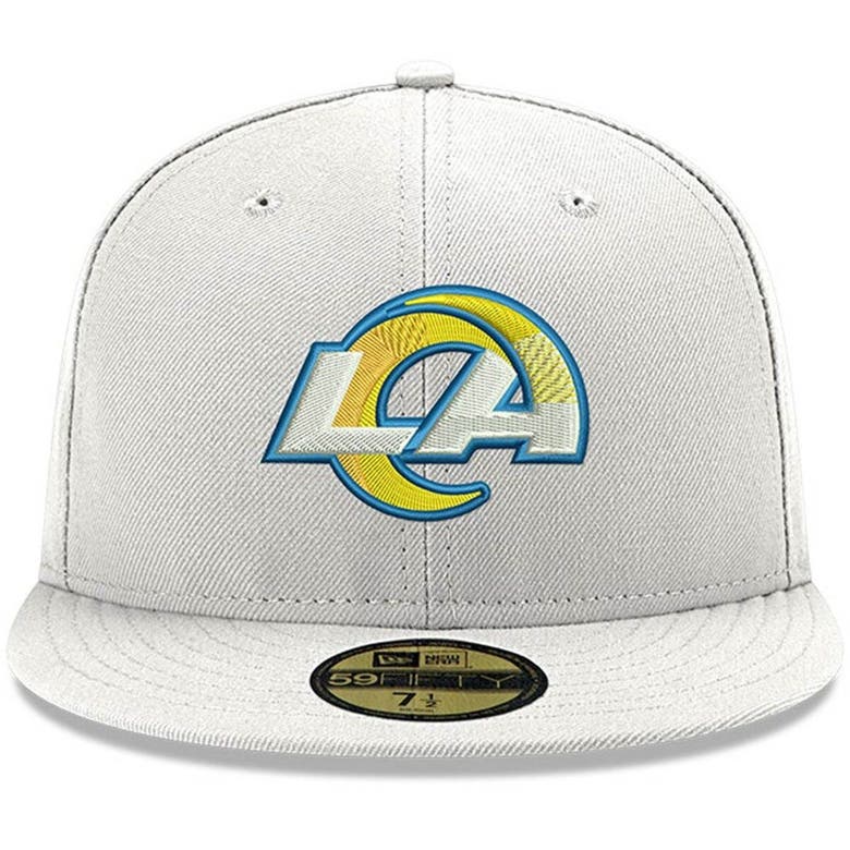 Men's New Era White Los Angeles Rams Team Logo Omaha Low Profile 59FIFTY  Fitted Hat