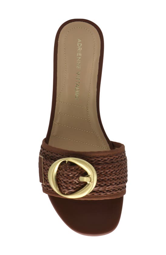 Shop Adrienne Vittadini Poris Slide Sandal In Cognac