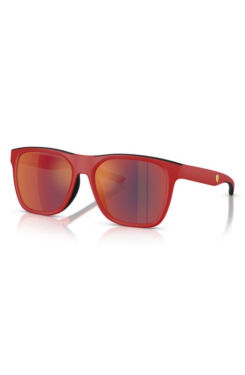 Scuderia Ferrari 57mm Square Sunglasses In Matte Red