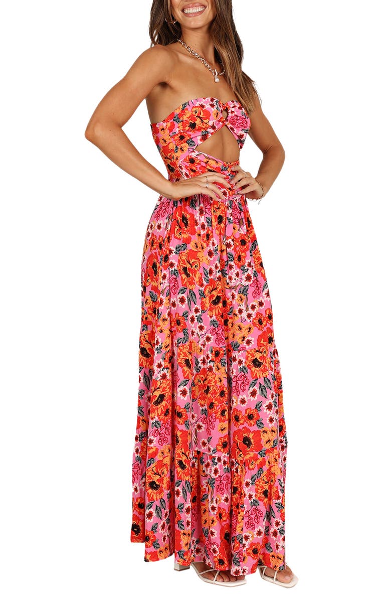 Petal & Pup Sarai Floral Cutout Maxi Dress | Nordstrom