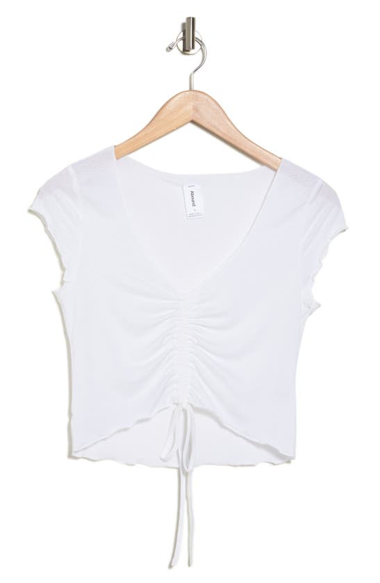 Abound Short Sleeve Cinch T-shirt In White Brilliant