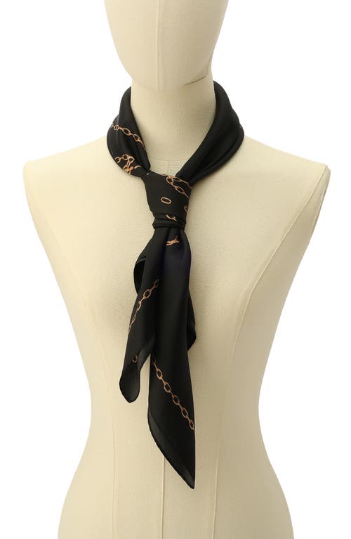 Shop Allsaints Allchains Silk Square Scarf In Black