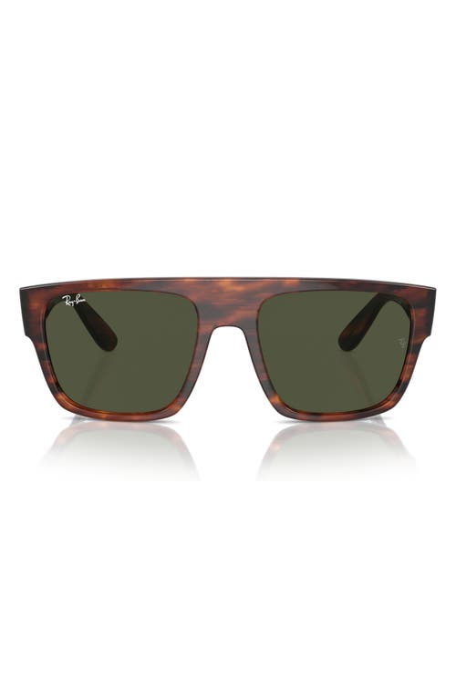 Ray-Ban 57mm Square Sunglasses in Striped Hava at Nordstrom