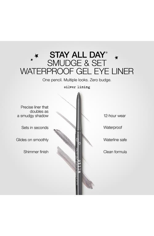 Shop Stila Stay All Day® Smuge & Set Waterproof Gel Eyeliner In Silver Lining