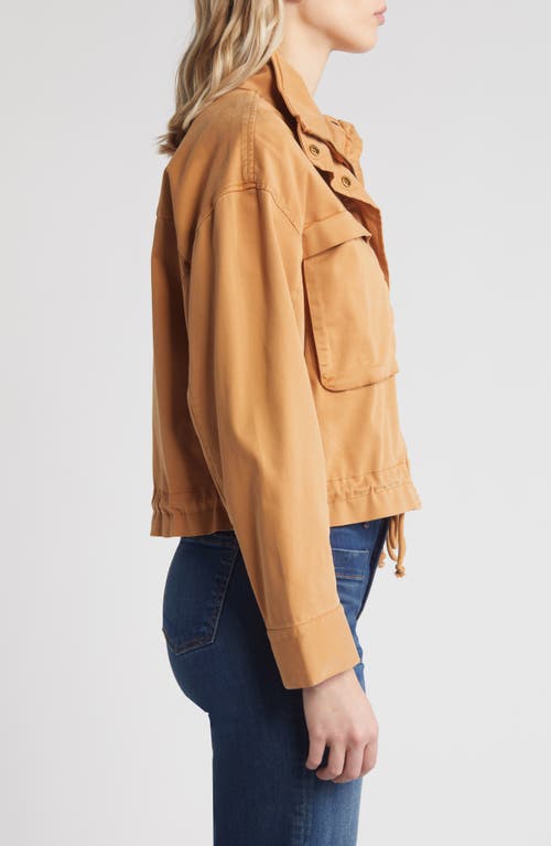 Shop Caslonr Caslon(r) Crop Utility Jacket In Tan Sugar