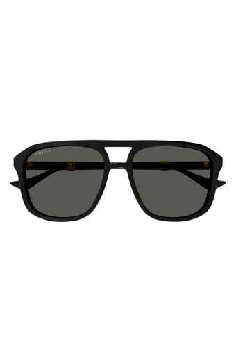 Gucci 57mm Polarized Rectangular Sunglasses Nordstrom