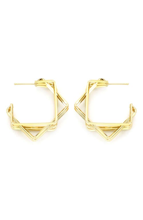 Panacea Double Square Hoop Earrings in Gold at Nordstrom