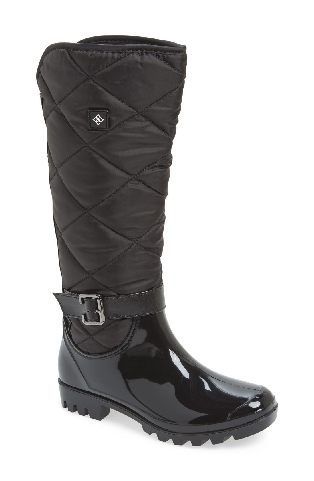 däv 'Portland' Waterproof Quilted Rain Boot (Women) Nordstrom