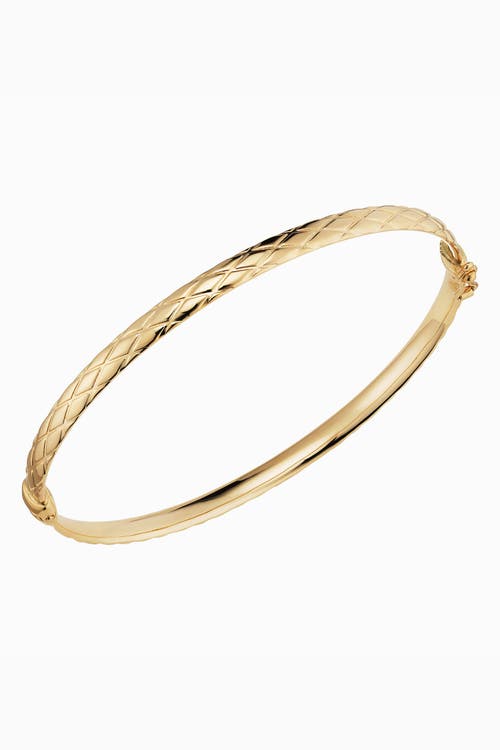 Shop Oradina 14k Yellow Gold Diamondback Bangle