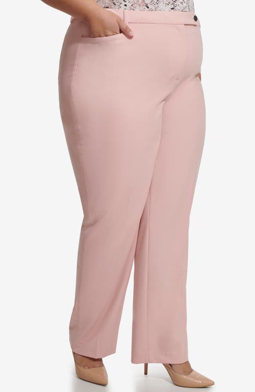 Calvin Klein Plus Size Infinite Stretch Slim-fit Pants In Silver Pink