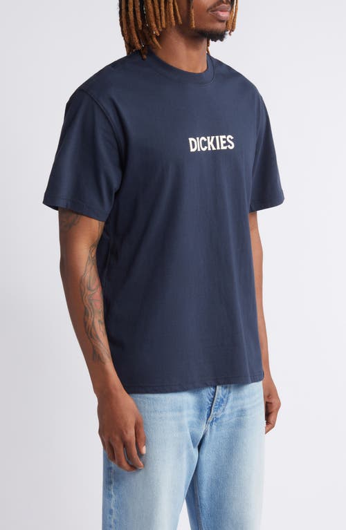 Shop Dickies Patrick Logo Cotton Graphic T-shirt In Dark Navy