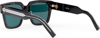 CD Diamond S3F Black Square Sunglasses