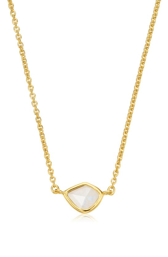 Monica Vinader Siren Mini Nugget Pendant Necklace In Gold/ Moonstone