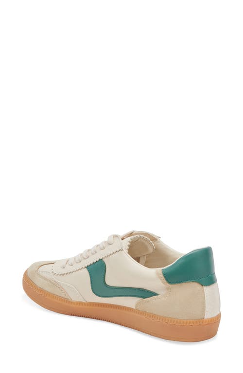 Shop Dolce Vita Notice Sneaker In White/green Leather